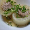 のりぽて's cooksnap of when they made 大根の肉詰めコンソメ煮あんかけ.