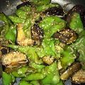 百合の丘のうし's cooksnap of when they made なす＊モロッコいんげん＊ピーマン甘辛炒め.