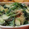 くっくのん's cooksnap of when they made ほうれん草ときゅうりのマヨごま和え.