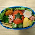 やすけもじょ's cooksnap of when they made キャラ弁■オーレンジャー弁当.
