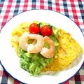 カルン's cooksnap of when they made ふわとろ～♡アボカドソースのオムライス♡.
