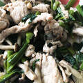 てこくち's cooksnap of when they made つるむらさきと豚バラ肉の塩炒め.