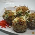 ぶーにゃんM's cooksnap of when they made タコ焼き風♪クルクルラップおにぎり.