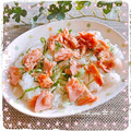結真は道産子♪'s cooksnap of when they made 鮭・大葉・梅の簡単ちらし寿司.