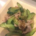 クックY31W5I☆'s cooksnap of when they made たたき胡瓜と豚しゃぶの胡麻だれサラダ.