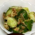 aiuerika's cooksnap of when they made ごま油が香る！梅きゅうり和え.