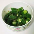 やざわみこ's cooksnap of when they made もう一品に オクラの胡麻和え.