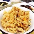 ねこぴー＊＊＊'s cooksnap of when they made 優しい味♪鶏ももで具だくさん炊き込みご飯.