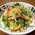 YUKIKI☆'s cooksnap of when they made ダイエットに◎水菜とカニ玉の和風ナムル.