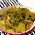 S72☆'s cooksnap of when they made ゴーヤの カレー炒め.