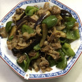 ハングル's cooksnap of when they made ピーマンとナスと豚肉のスタミナ炒め.
