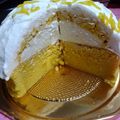 びんと怪獣と母's cooksnap of when they made ノンオイル♪かぼちゃのスフレケーキ.