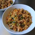 toco*'s cooksnap of when they made 食べるラー油マヨネーズ卵簡単炒飯.