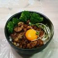 kitagen's cooksnap of when they made 豚こまで☆こってりとろ〜り丼.