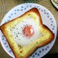 ♡のんちゃ♡♡'s cooksnap of when they made 卵乗せチーズトースト.