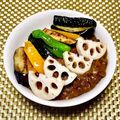 にきけん's cooksnap of when they made ☆素揚げ野菜のっけレインボーカレー☆.