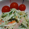 のんのこりく's cooksnap of when they made カニかまときゅうりの簡単サラダ♪.