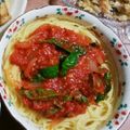 momo634's cooksnap of when they made 生バジルとフレッシュトマトのパスタ.