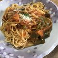 クックDQKDS7☆'s cooksnap of when they made なすとピーマンのトマトソーススパゲッティ.