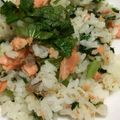 懌ちゃん's cooksnap of when they made 鮭と小松菜のピリ辛混ぜご飯.