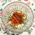 なつき☆ミ's cooksnap of when they made 塩辛＆みょうが＆胡瓜の即席和え.