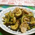 赤い電話's cooksnap of when they made 茄子とゴーヤ❤豚肉の甘辛味噌炒め.