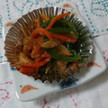 イチゴ、イチゴ。's cooksnap of when they made 弁当に人参とピーマンの焼き肉のタレ炒め.