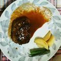 しおりんごりらっきょ's cooksnap of when they made 簡単！フライパンで煮込みハンバーグ♡.