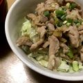 紫苑0804's cooksnap of when they made 豚とキャベツの柚子胡椒風味丼♪.