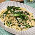YUH♡ママ's cooksnap of when they made えのきとニラのスパゲティ.