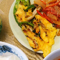 ♡のんちゃ♡♡'s cooksnap of when they made 焼肉のタレで簡単☆ピーマンキノコの卵炒め.