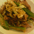 ケンチャナヨ～'s cooksnap of when they made きゃべつとオクラの豚しょうが焼き♪.