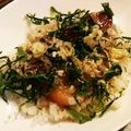 bigflowers's cooksnap of when they made 生姜のきいたハマチのヅケ丼.