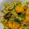 クックK3U0NM☆'s cooksnap of when they made かぼちゃとゴーヤのカリッ☆とろっ♪炒め.