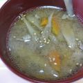 バンプー's cooksnap of when they made ごぼうと豚バラ肉の味噌汁.
