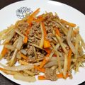 （・×・）♪'s cooksnap of when they made 1：1：1：2で♪きんぴらごぼう.