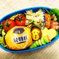 やすけもじょ's cooksnap of when they made 簡単！キャラ弁当☆ミートボールでおさる♪.