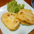 B子chan's cooksnap of when they made れんこんのはさみ揚げ✿豚こまで.