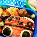 maoyuno's cooksnap of when they made 消防車のおにぎり弁当☆くるまのキャラ弁当.
