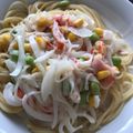 ayahi's cooksnap of when they made 枝豆でカニクリームスパゲティ.