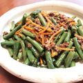Superlittleboo's cooksnap of when they made さやいんげんとひき肉の彩り炒め.