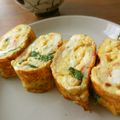 のりてぃｓｘ's cooksnap of when they made お弁当に彩り綺麗♡カニカマと大葉の卵焼き.