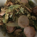 kijuhyt's cooksnap of when they made 卵と魚肉ソーセージのオイスターソース炒め.