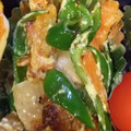 ponkey's cooksnap of when they made 鶏ささみ のからしマヨネーズ炒め.