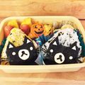 クックBNLKWI☆'s cooksnap of when they made 【キャラ弁】黒猫おにぎり弁当.