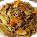 クックDAD's cooksnap of when they made 簡単♪きのことごぼうとひき肉のピリ辛炒め.