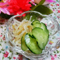 めみたん☆'s cooksnap of when they made もやしときゅうりの酢の物★.