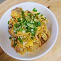 an☺'s cooksnap of when they made 簡単ランチ♡鶏モモ肉と椎茸の親子丼.
