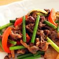 わか★'s cooksnap of when they made 牛肉とにんにくの芽でオイスターソース炒め.
