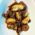 Naolol's cooksnap of when they made ♡揚げじゃがいものそぼろ煮♡.